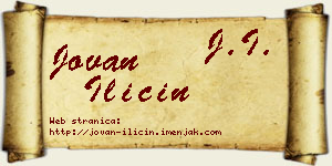 Jovan Iličin vizit kartica